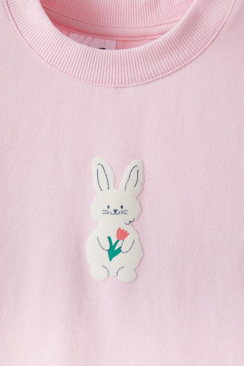 Sweet Bunny Long Shot Pj Set - Blush Pink/Sweet Bunny