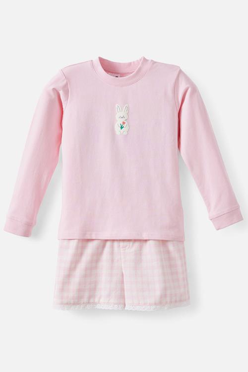 Sweet Bunny Long Shot Pj Set - Blush Pink/Sweet Bunny
