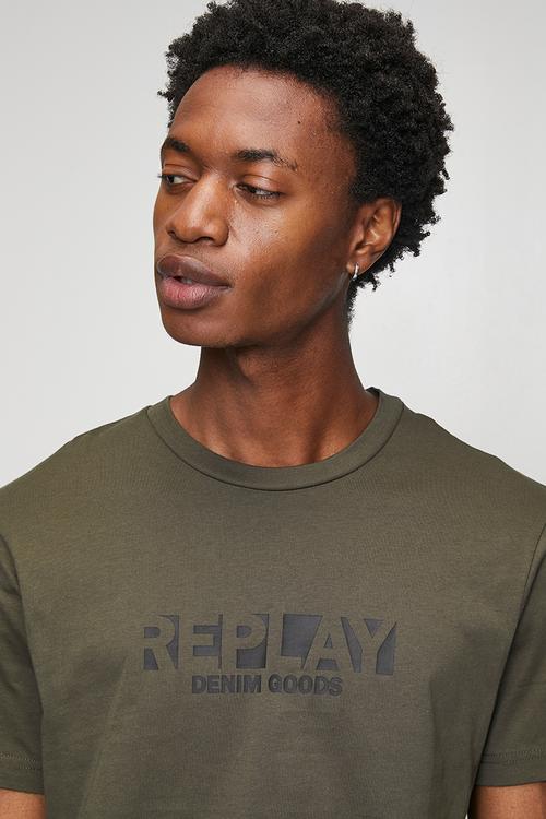 BASIC LOGO SMU T - Mil Green