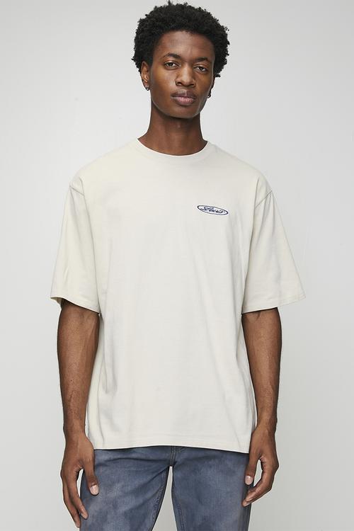 Boxy fit washed t-shirt - black/paris - 1299193002