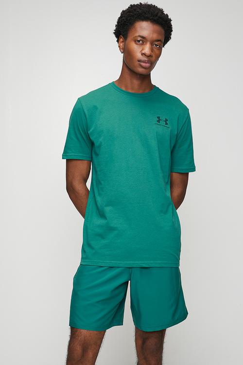 UA Tech Woven Wordmark Short - Rack Green & Black