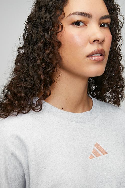 W 3S Fl Swt S26 - Light Grey Heather / Blush Pink