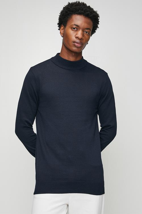 Turtle Neck Jumper - Midnight Navy
