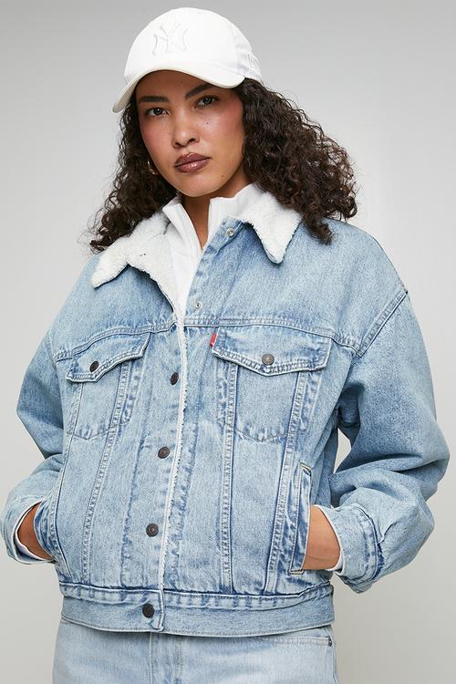90s Sherpa trucker za - morning sunlight