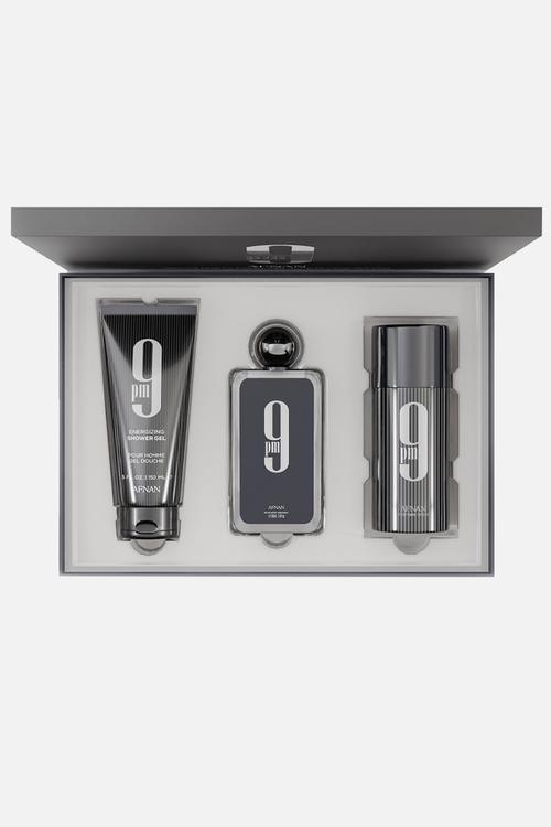 Afnan 9 PM Black 3 Piece Gift Set Edp - 100ml
