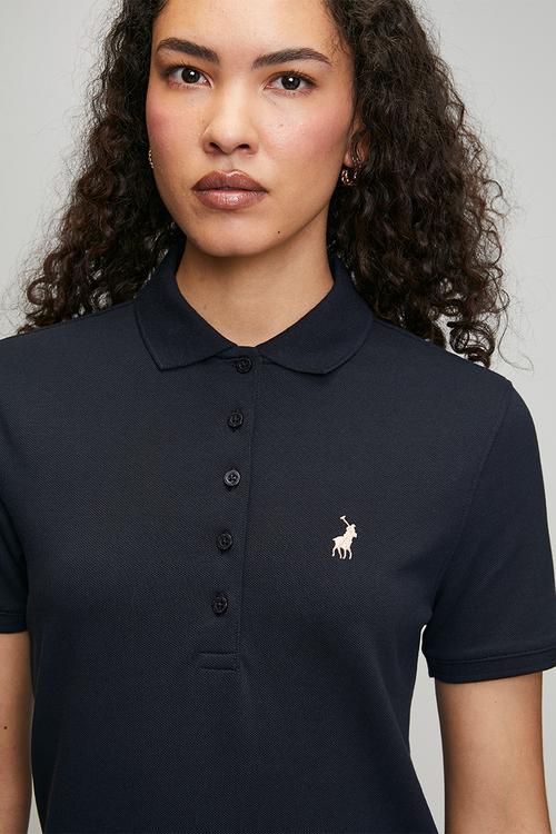 Wmn Margot Short Sleeve Golfer - Navy