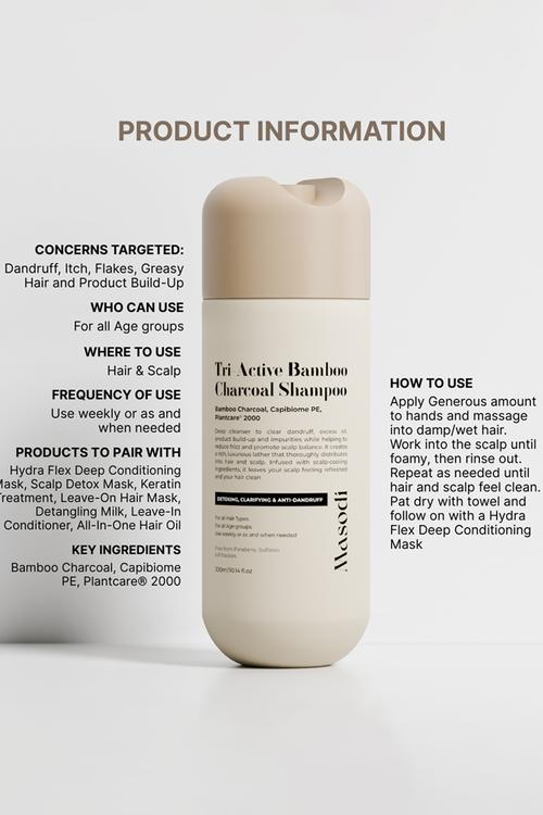 Tri-Active Bamboo Charcoal Shampoo - 300ml