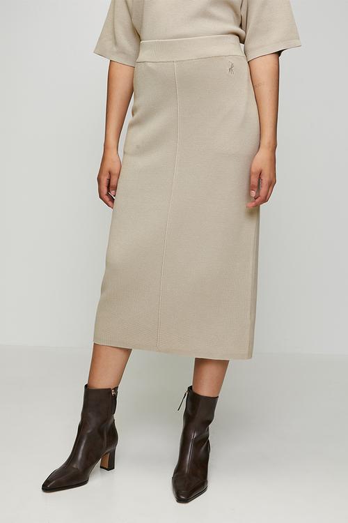 Wmn Tiffany Knit Skirt - Oatmeal