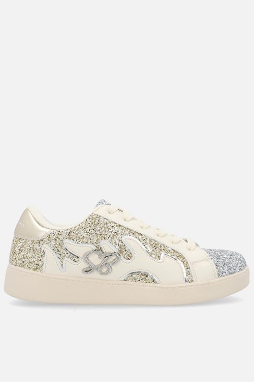 Marguerite sneaker - cream & silver