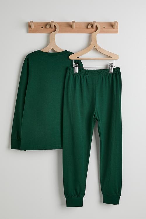 Slogan pj set - dark green