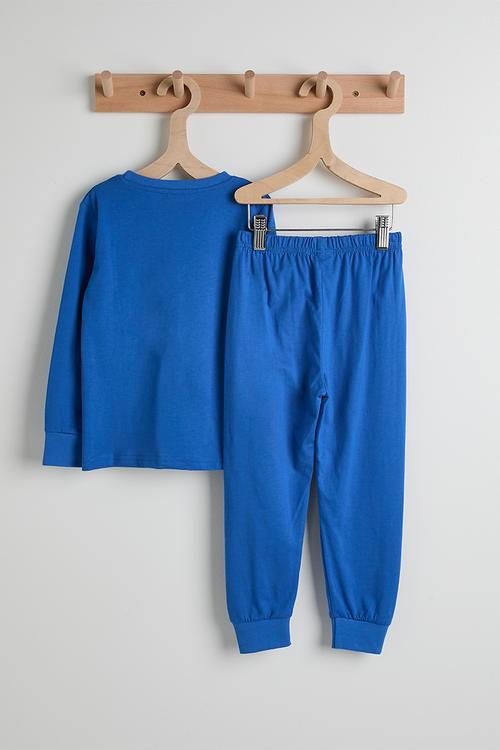 Space graphic pj set with slogan - true blue/lift off