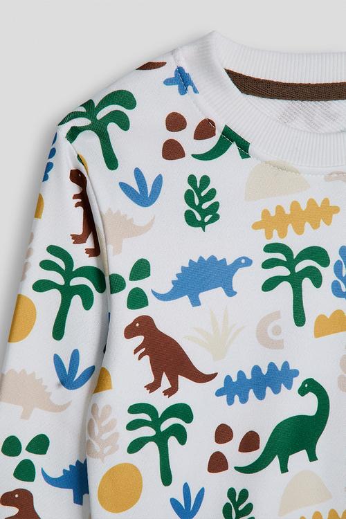 Aop sweatshirt - white/multi dinos