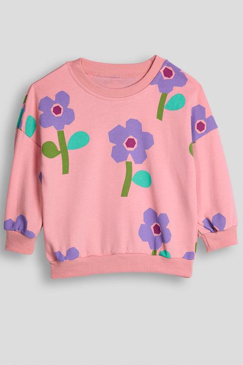 Sweatshirt - pink/floral aop