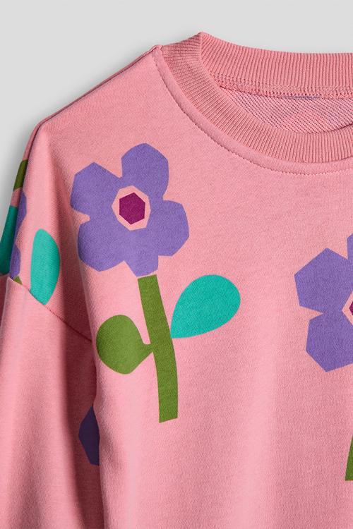 Sweatshirt - pink/floral aop