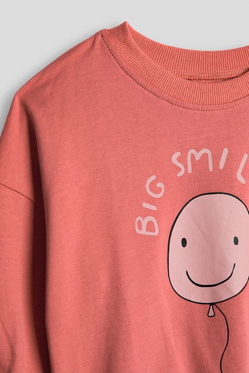 Big smile club sweatshirt - dark pink