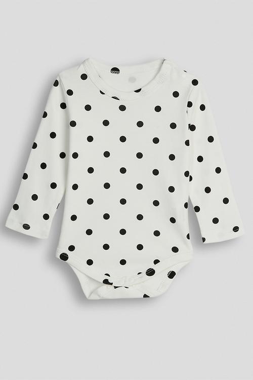 Polka dot body vest - white/black