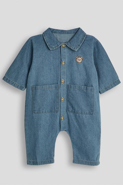 Denim romper - blue/teddy