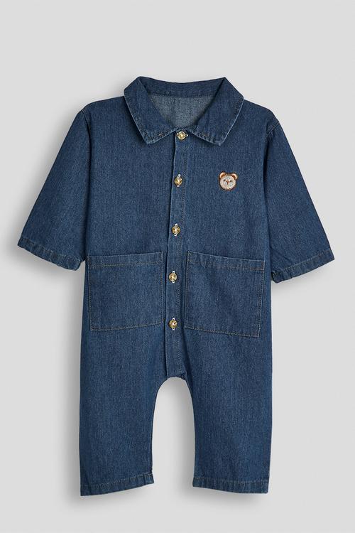 Denim romper - navy/teddy