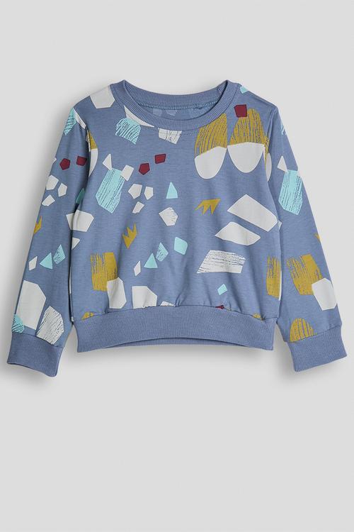 Abstract aop sweatshirt - glaucous blue/multi