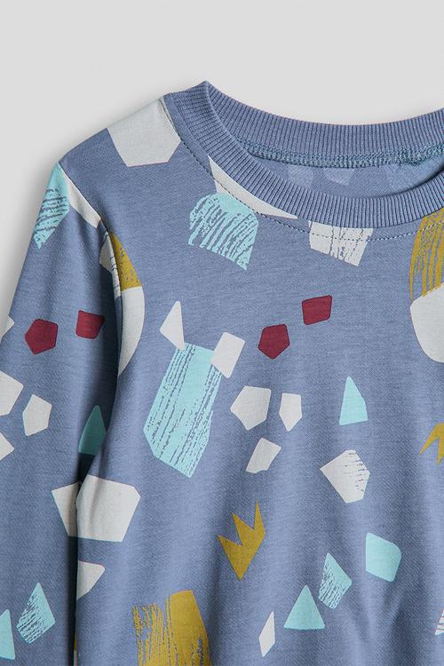 Abstract aop sweatshirt - glaucous blue/multi