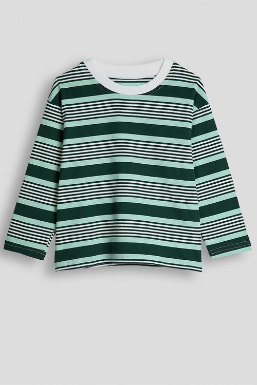 Long sleeve tee - green stripes