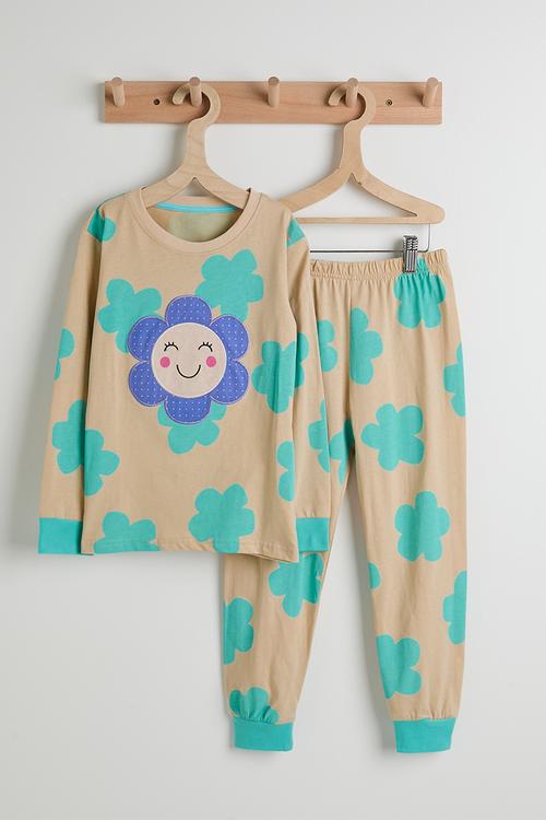 Placement print pj set - floral aop