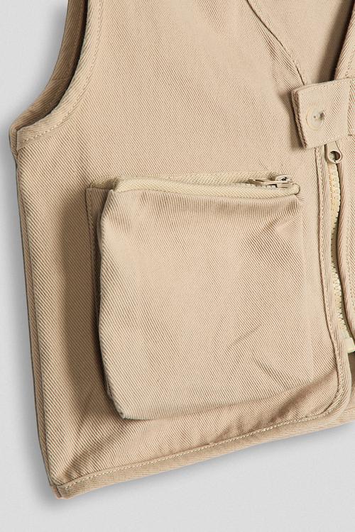 Cargo vest - tan color