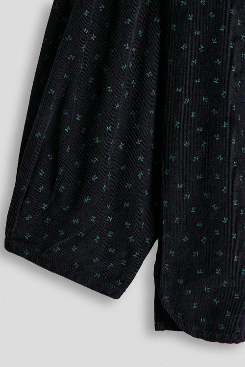 Bib yoke blouse - navy/multi