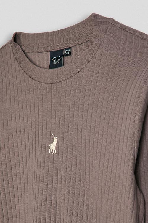 Tessa rib long sleeve tee - blush
