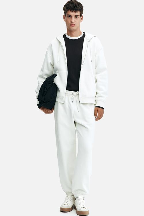 Relaxed fit sweatpants - white