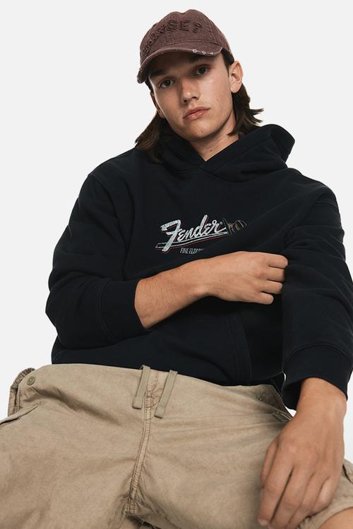 Loose fit hoodie - black/ford -1065654079