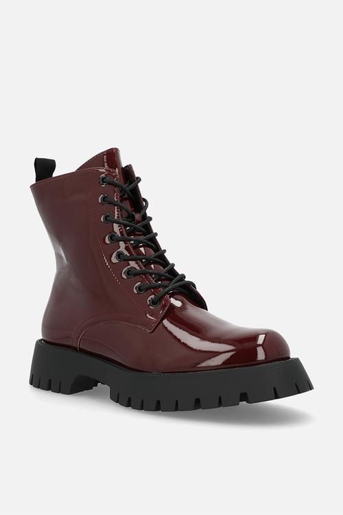 Olwyn lace-up boot - burgundy