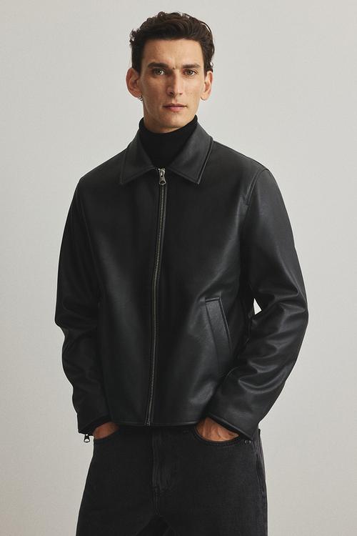 Collared jacket - black
