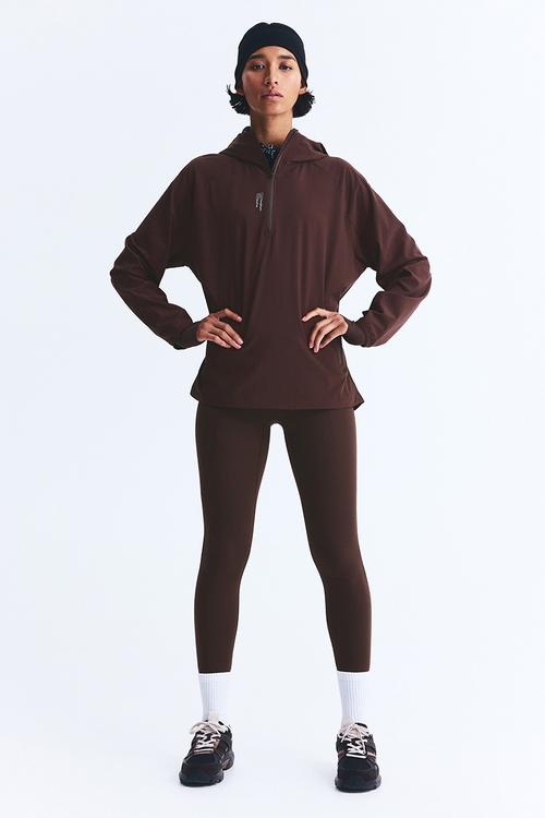 Zip-top running jacket with drymove™ - warm brown