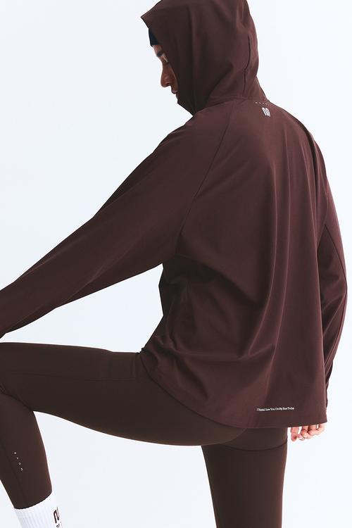 Zip-top running jacket with drymove™ - warm brown
