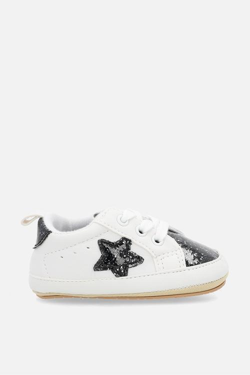 Glitter sneakers - white/black