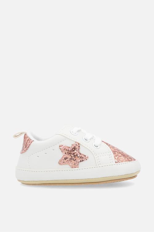 Glitter sneakers - white/pink