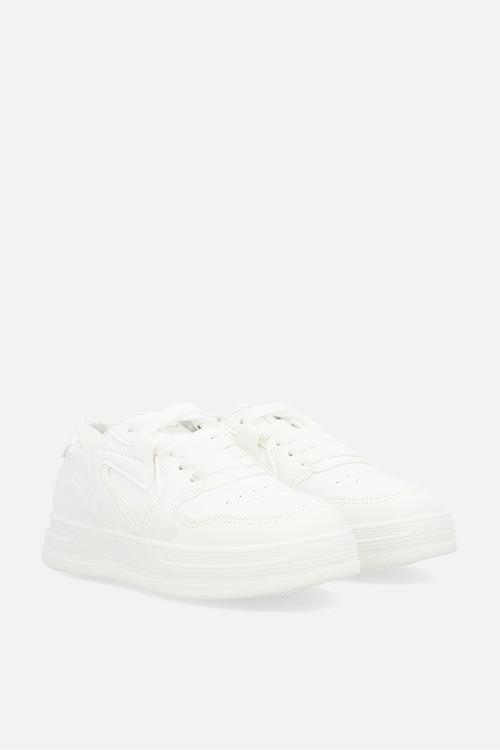 Flat-soled sneakers - white