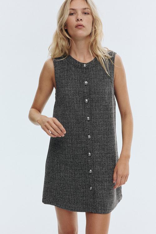 Shift dress - black marl