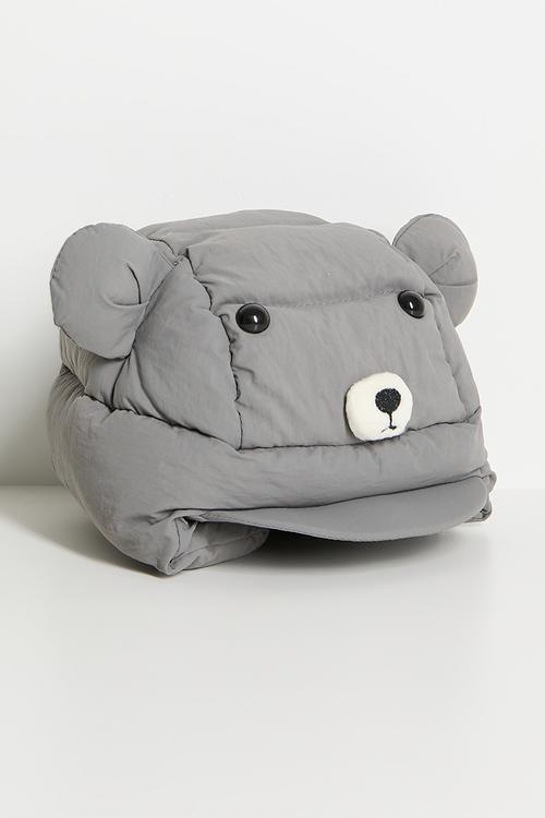 Novelty quilted aviator hat - grey