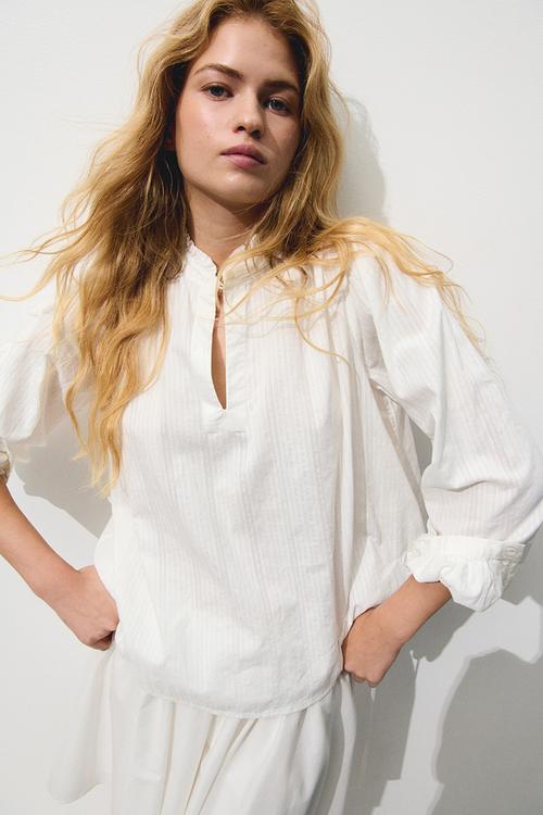 Cotton blouse - white