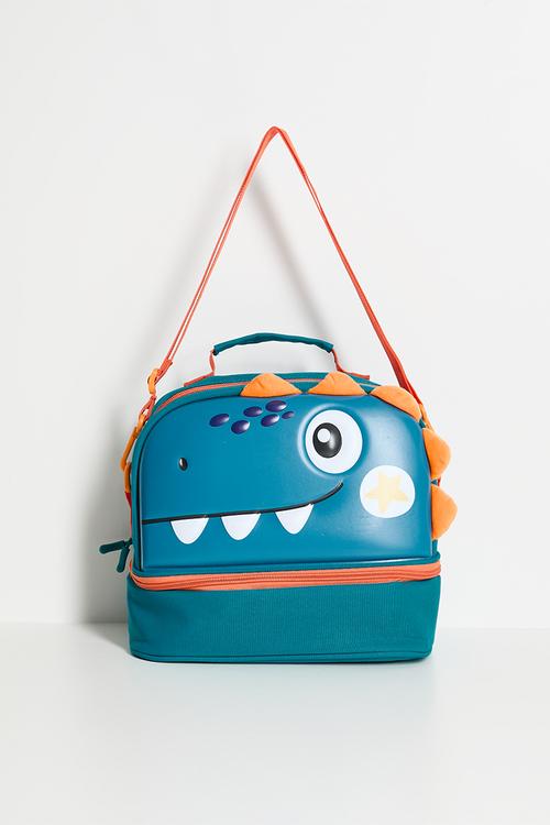 Dino lunch bag - teal 