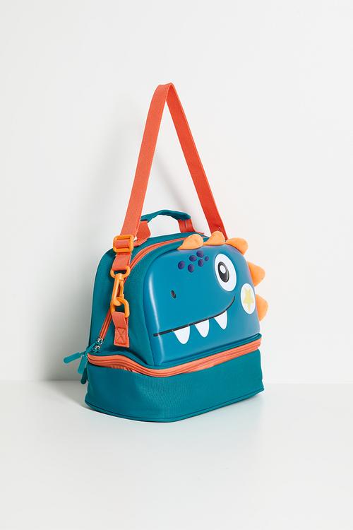 Dino lunch bag - teal 
