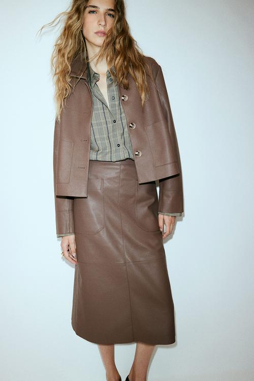 Coated jacket - brown