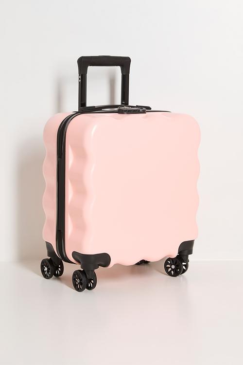 Scalloped trolley bag - pale pink
