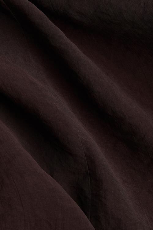 Tie-neck kaftan dress - dark brown
