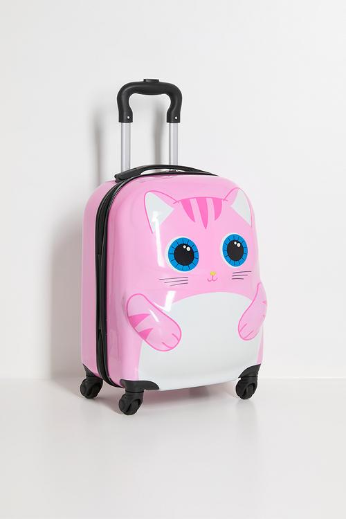 Cat trolley bag - pink