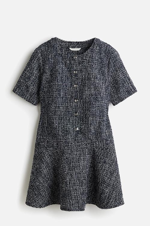 Bouclé dress - dark blue