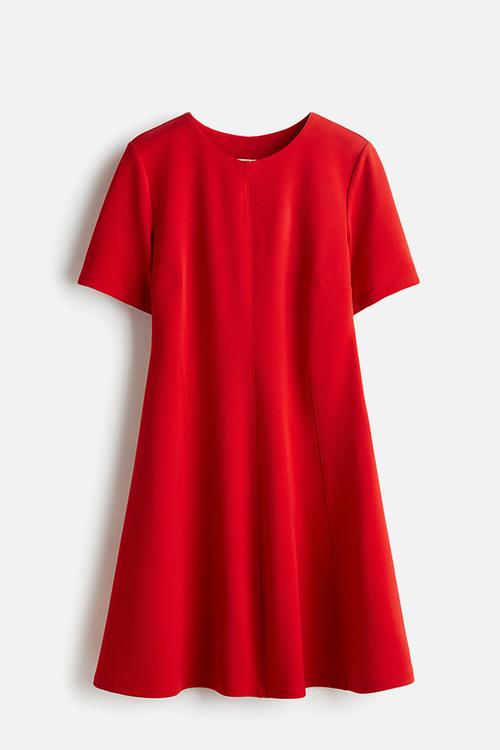 Ponte di roma dress - bright red