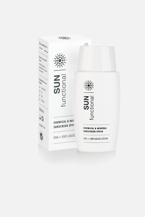 Chemical and Mineral UVA + UVB Liquid Lotion SPF50 Sunscreen - 50ml